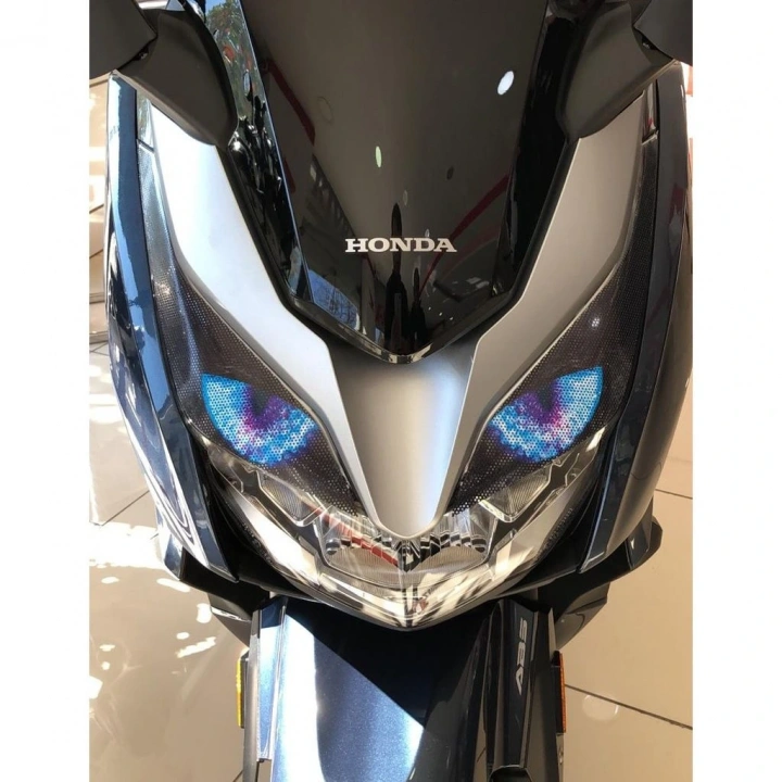 Honda PCX Far Stiker+Far Kaşı 2018-2019-2020 Uyumlu Gri