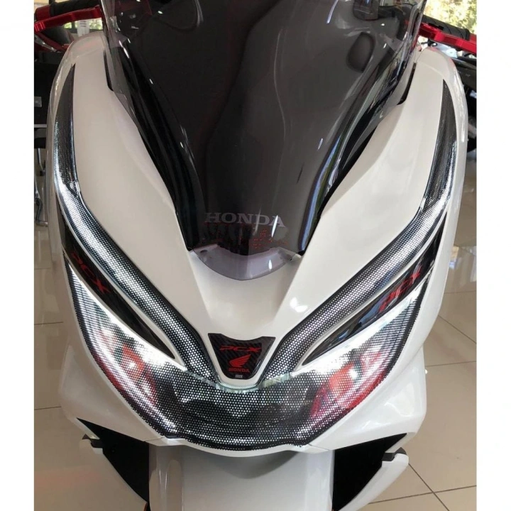 Honda PCX Far Stiker+Far Kaşı 2018-2019-2020 Uyumlu Kırmızı