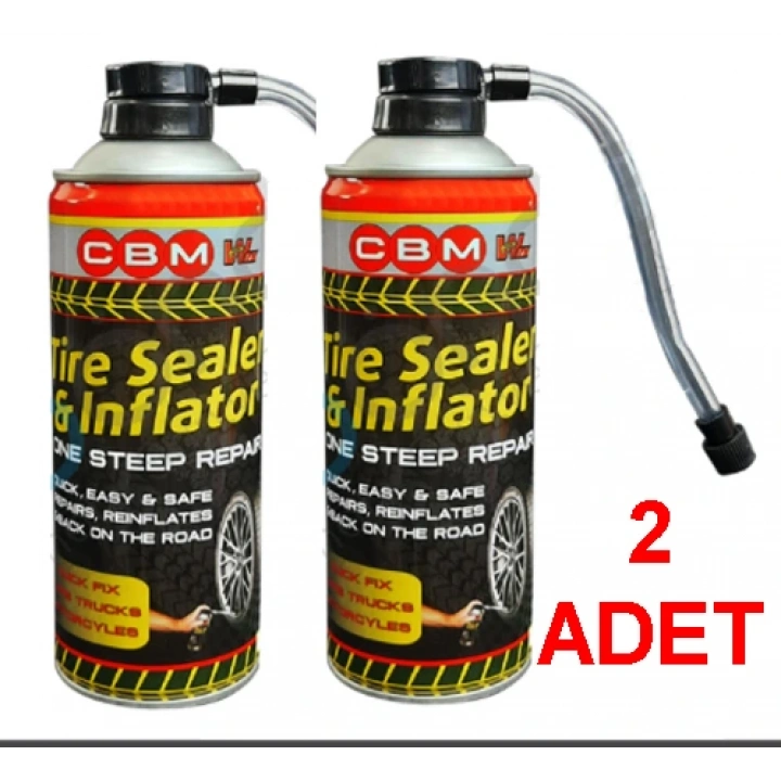 Lastik Tamir Kiti Lastik Tamir Spreyi 400 Ml Büyük Boy 2 Adet