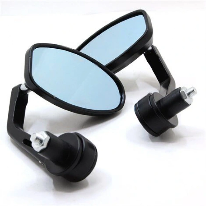 Modifiye Gidon Ucu Bağlantılı Ayna Tk Siyah Cafe Racer