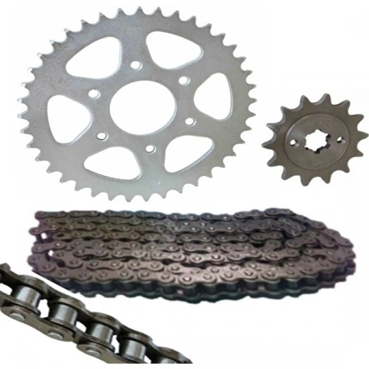 Motorsiklet Bajaj Pulsar Ön Arka Dişli ve Oringli Zincir Set