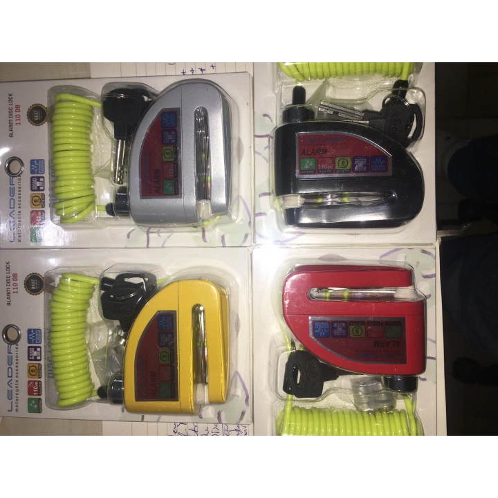 Motosiklet 110 Db Gri Alarmlı Disk Kilidi Hatırlatma Kablolu