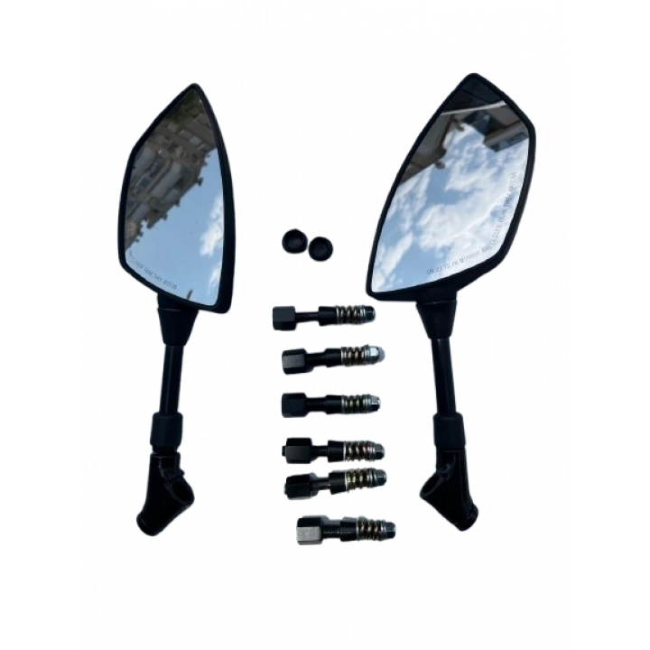 Motosiklet Ayna 426 Mavi Şeritli Üniversal 8-10 mm Uyumlu Marka Model Fark Etmez