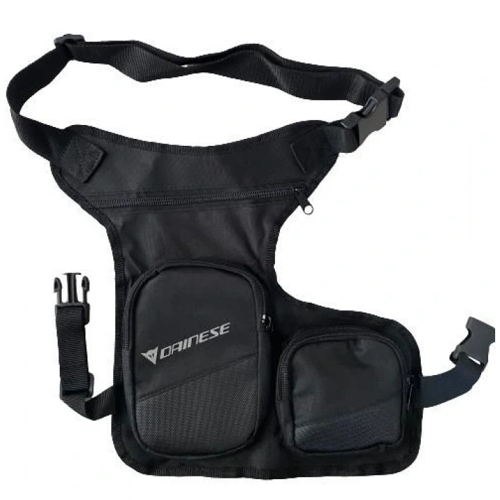 Motosiklet Bacak Çantası Reflektörlü Gri Renk 2 Cepli