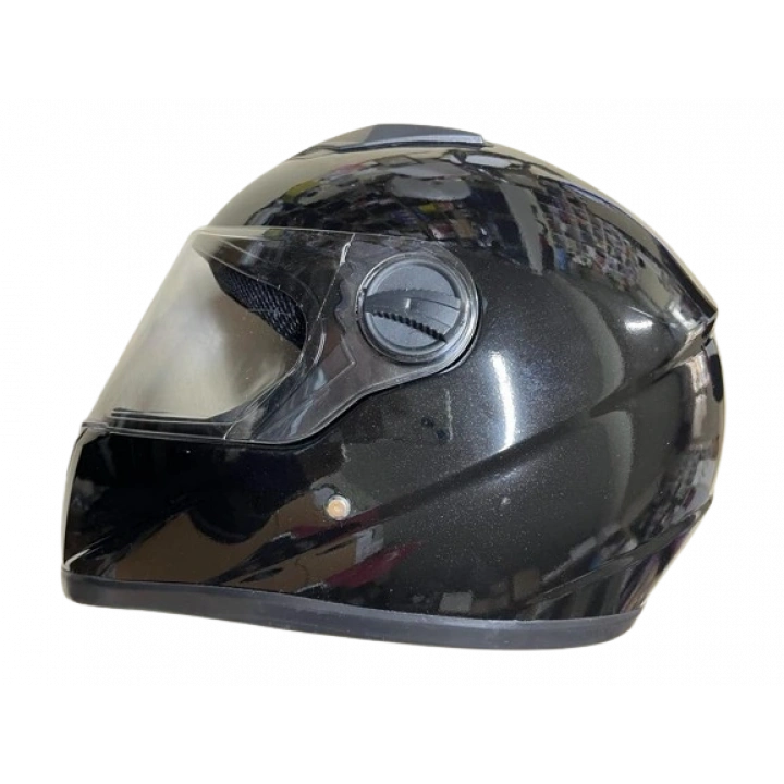 Motosiklet Düz Renk Eko Fullface Kask Siyah