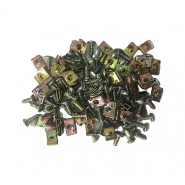 Motosiklet Kaporta Klipsi Metal Üniversal (25Li Paket) Siyah