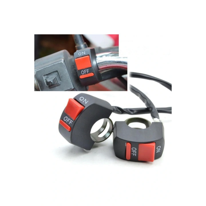 Motosiklet Sis Farı Aç Kapa Düğmesi / Butonu / Kırmızı