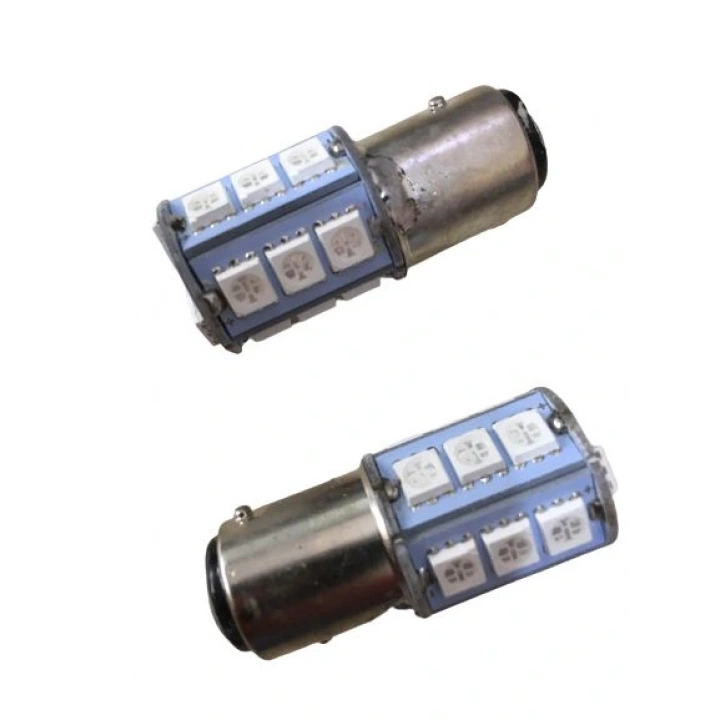 Motosiklet ve Otomobil Stop Ampul 18led 1016 Çakar Kırmızı Şaşı