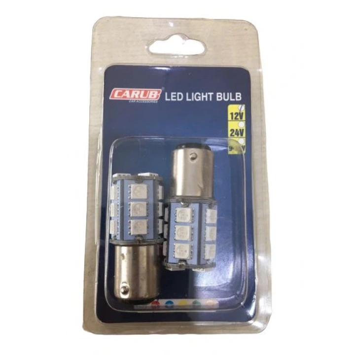 Motosiklet ve Otomobil Stop Ampul 18led 1016 Çakar Kırmızı Şaşı