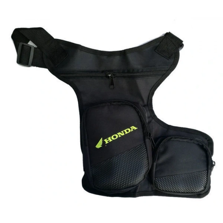 Neon Sarı 2 Cepli Reflektörlü Motosiklet Bacak Çantası