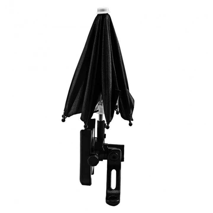 Siyah Ayna Bağlantılı Şemsiyeli Ayarlı Telefon Tutucu Aliminyum A+++ Kalite