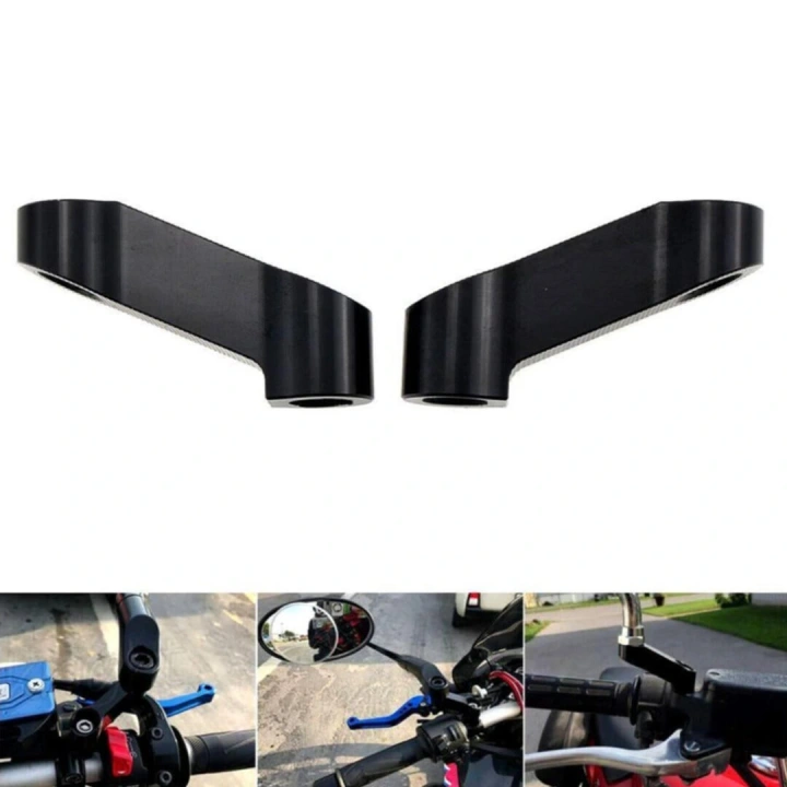 ÜNİVERSAL AYNA UZATMA GENİŞLETME APARATI SİYAH 10mm DÜZ DİŞ PCX