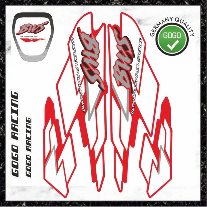 Yamaha BWS Sticker Seti Komple Yazı GOGO Kırmızı
