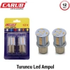 Carub 12V 1016 Çift Duy Çakar & Kayar Modlu Led Ampul 30 SMD Ledli Park Fren Ampulü 2li Set Turuncu