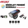 Carub Güneş Enerjili Kornalı Bisiklet Feneri ? LED Işıldak
