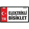 Kırmızı Elektrikli Bisiklet E-bike Plakalık