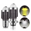 Motosiklet BA20D Dc 12-60 V 12 W 6500K Cob LED Uzun / Kısa Işık Far Ampul Beyaz (Bosch Tipi)