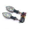 Motosiklet Üniversal Led Sinyal Takımı Beyaz Camlı Mercekli