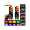 Silikon T10 Park Ampülü 12 Led Rgb Uzaktan Kumandalı Park ve Plaka Lambası