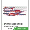 Yamaha Crypton 2004 Kırmızı Sticker Seti