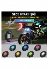 7 Renk Mini Led Şarjlı 4,5w Dron Scooter Bisiklet Motosiklet Araba Çakarlı Led Uyarı Işığı