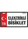 Kırmızı Elektrikli Bisiklet E-bike Plakalık