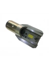 Motosiklet BA20D Dc 12-60 V 12 W 6500K Cob LED Uzun / Kısa Işık Far Ampul Beyaz (Bosch Tipi)