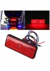 Motosiklet Led Işıklı Reflektör - Kırmızı E Belgeli