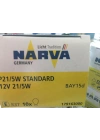 Narva 12V 21/5W Standart Stop Ampulu Şaşı Tırnak 2 Adet