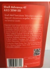 Shell Yağ 20/50 Advance 4t Ax3 Mineral 1 L Motosiklet Yağı