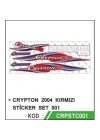 Yamaha Crypton 2004 Kırmızı Sticker Seti