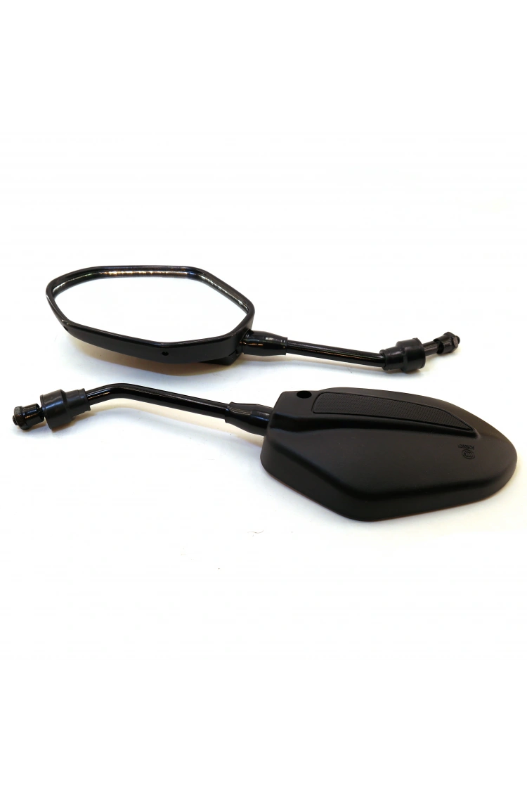 Motosiklet Üniversal Modern Ayna Tk Sağ-Sol (10mm Düz) Siyah Scooter Uyumlu 421