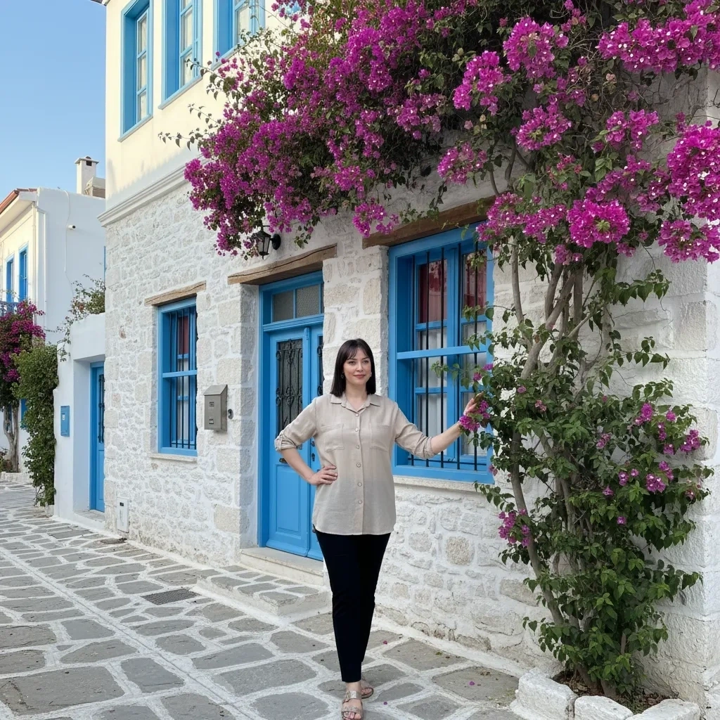 BB-077 BEJ PAMUK KETEN KOLU APOLETLİ İKİ CEPLİ KADIN BÜYÜK BEDEN GÖMLEK