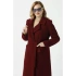 904 Bordo Mono Yaka Torba Cepli Kaşe Kaban