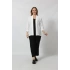3255 BEYAZ Büyük Beden Blazer Ceket