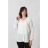 BB-0269 KETEN KOLU APOLETLİ SIFIR YAKA BÜYÜK BEDEN BEYAZ GÖMLEK 
