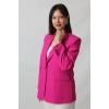 1905 Fuşya Kadın Büyük Beden Blazer Ceket