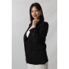 1905 Siyah Kadın Büyük Beden Blazer Ceket