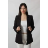 1905 Siyah Kadın Büyük Beden Blazer Ceket