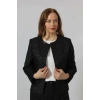 3398 KABARTMA DESENLİ SIFIR YAKA BÜYÜK BEDEN BLAZER CEKET