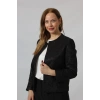 3398 KABARTMA DESENLİ SIFIR YAKA BÜYÜK BEDEN BLAZER CEKET