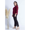 Kadın Bordo Truvakar Kol Büyük Beden Triko 4010