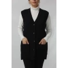 DÜĞMELİ CEPLİ MEVSİMLİK YELEK
