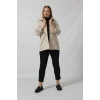 KISA ASTAR DETAYLI BONDİT TRENÇKOT EKRU