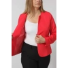 3261 Sıfır Yaka Ofis Blazer Ceket Nar Çiçeği