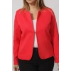 3261 Sıfır Yaka Ofis Blazer Ceket Nar Çiçeği