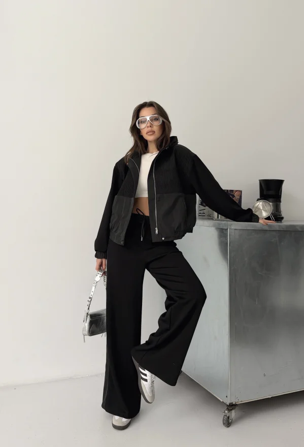 Siyah Paraşüt Detaylı Modal Takım