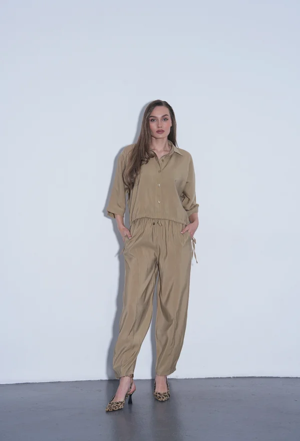 Mint Modal Gömlek Pantolon Takım