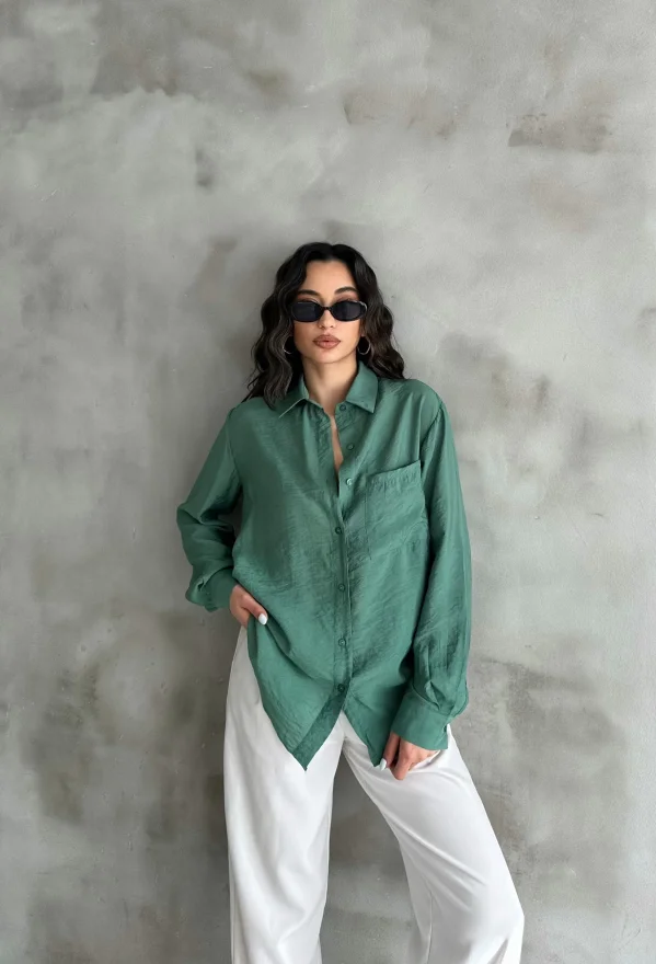 Yeşil Oversize Gömlek