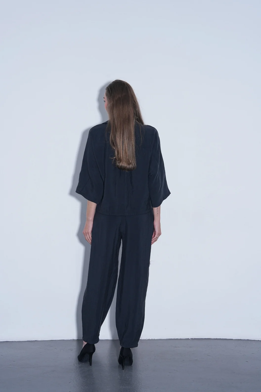 Siyah Modal Gömlek Pantolon Takım